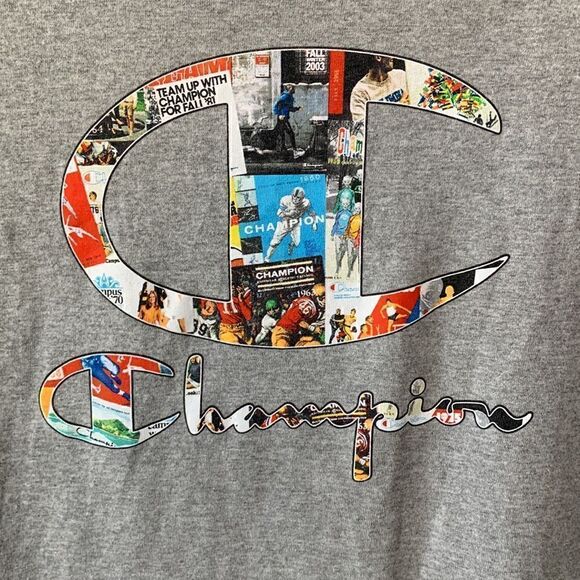 Champion Reverse Weave Vintage Gray Football Sports T-shirt XXL‎ - Picture 2 of 5
